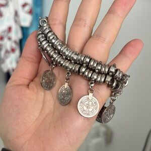 Behomia Vintage Carved Coin Dangle Bracelet or Anklet - Free With Any Bundle